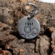 Médaille identité ronde chien ou chat "INDIE"