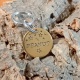 Médaille chien ou chat ronde en laiton "Simba"