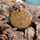 Médaille chien ronde en laiton taille 32mm "Simba"