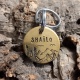 Médaille gravée et personnalisée pour chien chat " Velvet"