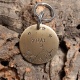 Médaille chien en laiton gravée à la main "Cooper"