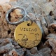 Médaille gravée et personnalisée en laiton pour chien "Viking"