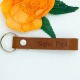 Porte clé cuir couleur camel