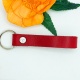 Porte clé cuir couleur rouge