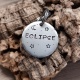 Médaille pour chien gravée à la main "Moon"