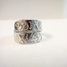 Bague enroulée ajustable gravure motifs
