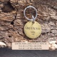 Médaille chien ronde  Goldy personnalisée en laiton ou aluminium  gravure nom 
