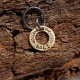Médaille rondelle chien ou chat motif feuillage