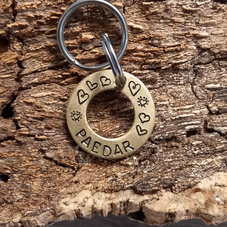 Médaille rondelle chien ou chat personnalisée et gravée "Bali"