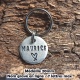 Médaille chien personnalisée en laiton La Minimaliste gravée prénom 