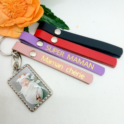 Porte-clés photo personnalisé pour maman ou mamie