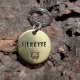 Médaille chien personnalisée en laiton La Minimaliste 