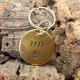 Médaille chien personnalisée en laiton La Minimaliste 