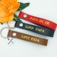 Porte clé cuir personnalisé super papa