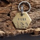 Médaille identité chien "Willow" en laiton, personnalisable et gravée à la main