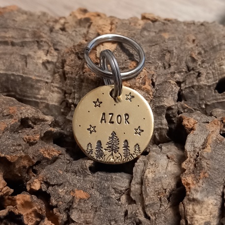 Médaille ronde pour chien gravée et personnalisée