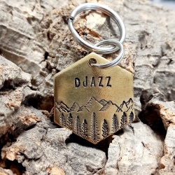 Médaille personnalisée et gravée pour chien "Djazz"