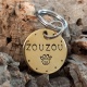 Médaille chien  personnalisée en laiton forme ronde