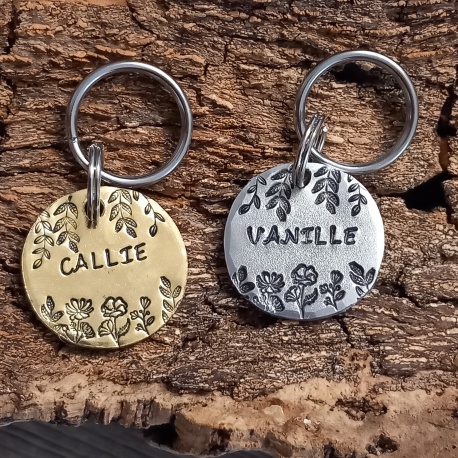 Médaille personnalisée et gravée pour chien "Vanille"