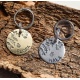 Médaille identité chien ou chat "Flora" en laiton, gravée à la main et personnalisée
