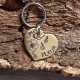 Médaille en laiton forme coeur pour chien "Bella" 