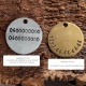 Médaille chien ronde personnalisée décor floral