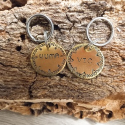 médaille chien ou chat personnalisée " Bordure Yuma"