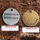 Médaille identité ronde chien en aluminium "Ouray"