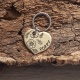 Médaille en laiton forme coeur pour chien "Bella" 