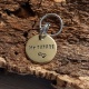 Médaille chien personnalisée en laiton La Minimaliste 