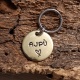Médaille chien personnalisée en laiton La Minimaliste 
