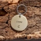 Médaille chien personnalisée en laiton La Minimaliste 