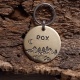 Médaille en laiton pour chien gravée "Oz"