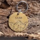 Médaille identité chien gravée" Sanka" laiton 32mm