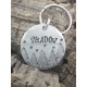 Médaille ronde pour chien personnalisée et gravée "SHADOW"