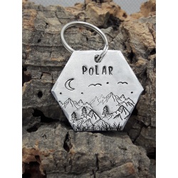Médaille identité ronde chien ou chat en aluminium ou laiton, gravure nom et numéro de téléphone