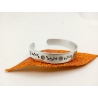 Bracelet jonc gravé "floral"