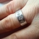 bague ajustable initiales